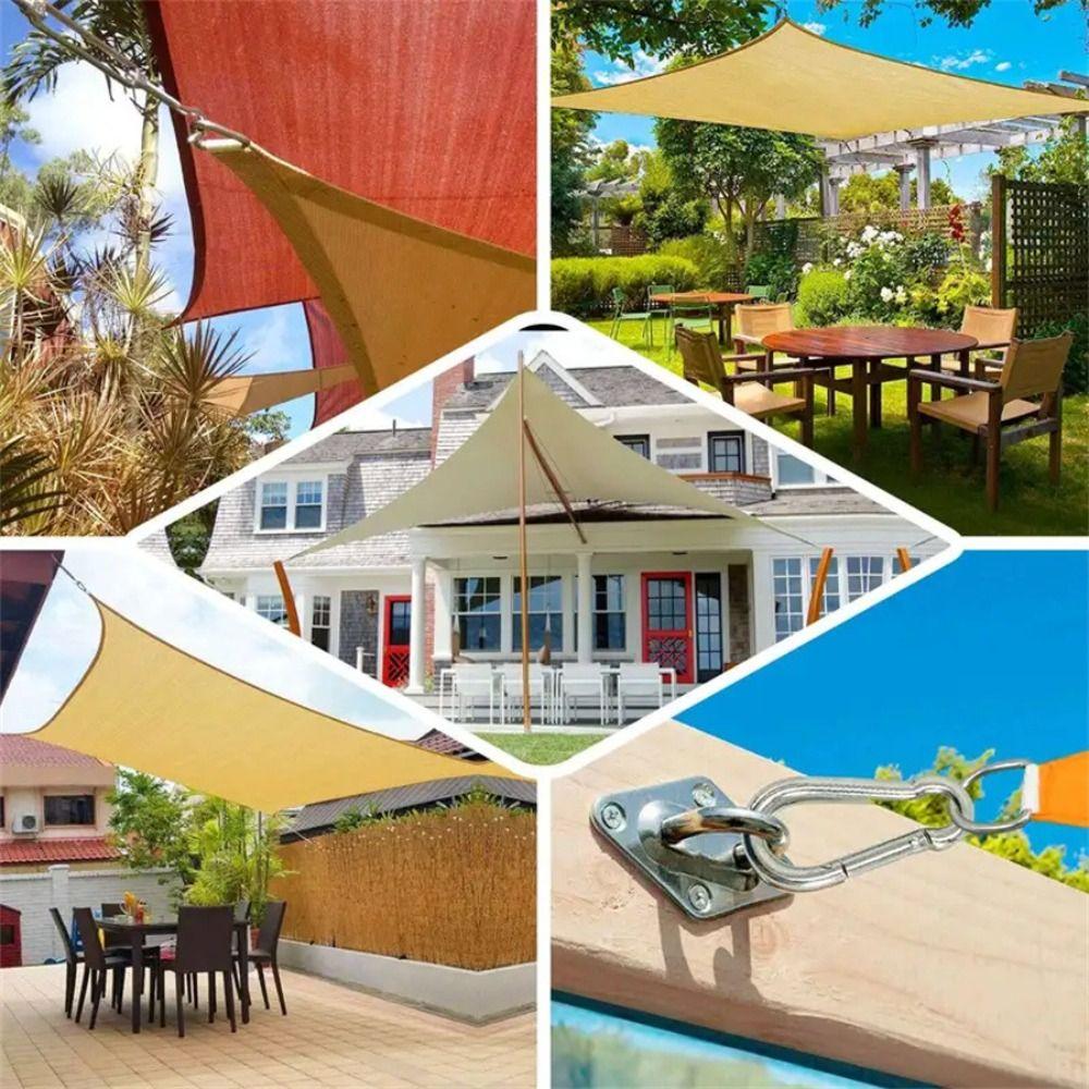 Upgrade UV Block Sun Shade Sail Water-proof Sun Protection Awning Shelter Anti-Rust Durable Wind sail Backyard