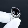 Pierścionek z kamieniem szlachetnym czarny onyks, Biżuteria ze srebra próby 925, Pierścionek ręcznie robiony, Wyrazisty srebrny pierścionek z czarnym onyksem, Prezenty urodzinowe na Nowy Rok