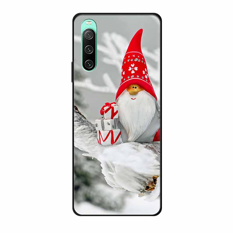 Christmas Phone Cases For Sony Xperia 10 IV Cases Soft TPU Silicone Santa Santa Claus Covers For Xperia 10 IV Cover Bumper Funda