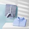 Dibinze Men's Plus Size Striped Long Sleeve Cotton Shirt