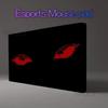 Minimalist Red Anime Eyes Desk Pad Antislip Mousepad Dark Horror Sharp Eye Sketch Black Base Desk Accessories Mouse Pad