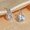 2024 New Luxury Princess Zinc Alloy Color Korean Earrings for Women Anniversary Gift Zircon Wholesale E6872