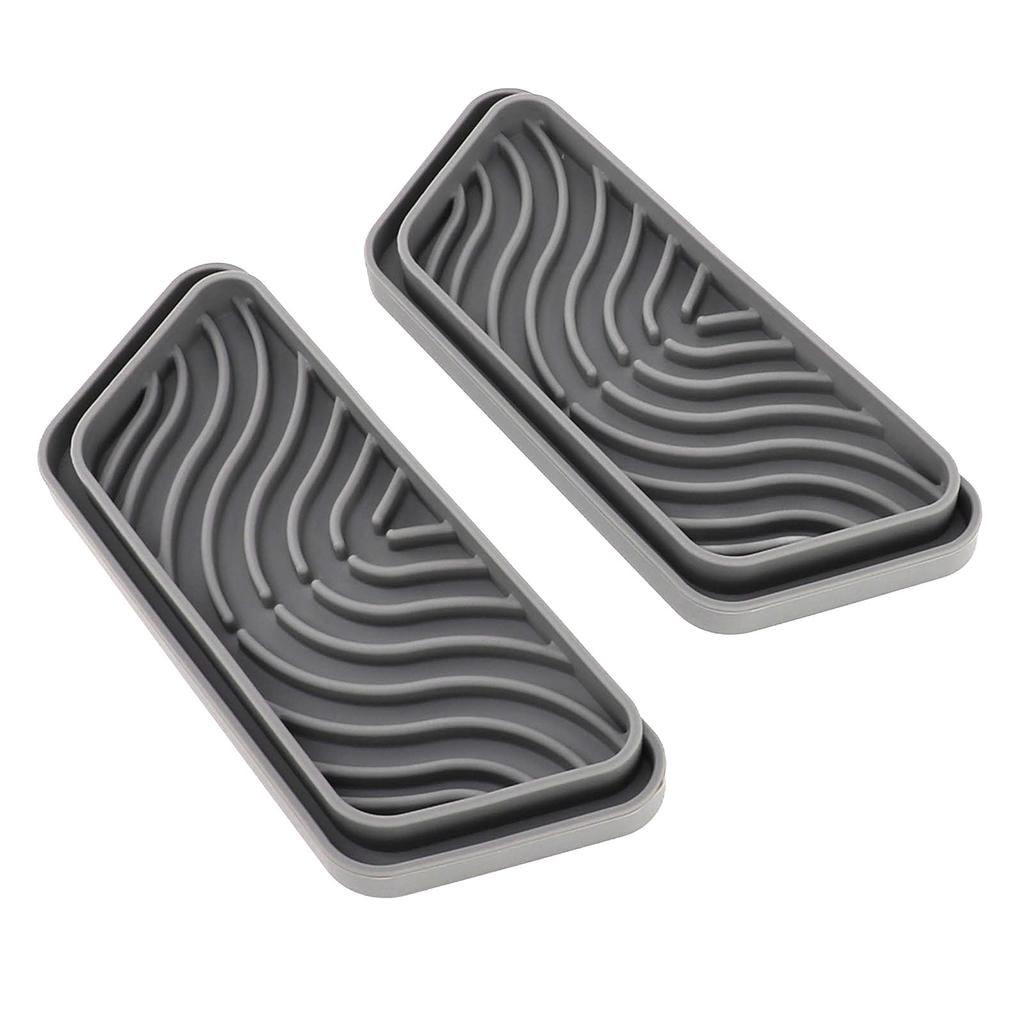 2Pcs Refrigerator Water Drip Tray Catcher Trapezoidal Silicone Refrigerator Drip Tray Catcher for