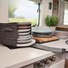 Felt Plate Dish Cup Storage Holder Containers Bags Camping Cupboard Tableware Motorhome Kitchen Cupboard Layered Organization