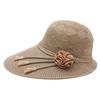 Sun Protection Wide Brim Cotton Straw Hat For Summer Beach Casual Women