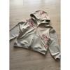Harajuku Retro Cherry Blossom Print Hooded Sweatshirt Unisex Casual Streetwear Loose Fit
