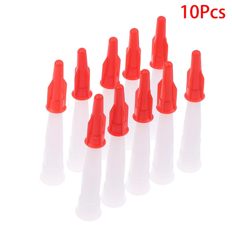 10Pcs Spare Silicone Nozzle Sealant Tool Kit Re-Sealable Mastic Cartridge Spare Nozzles Screw Cover For Caulking Pipes