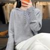 Women's Lace Hooded Knitwear Pullover Sweater - Thickened Autumn/Winter Top