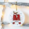 Custom Name Christmas Family Party Ceramic Ornament Personalized Christmas Ornament Xmas Gift Drop Ornaments Decor