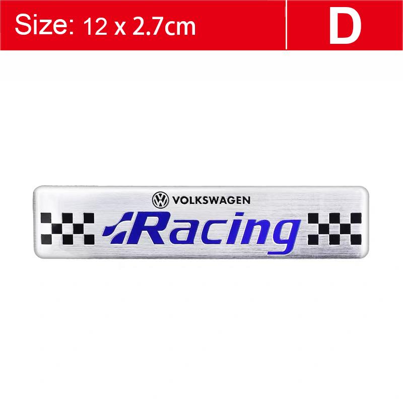 1Pcs 3D Aluminum Stickers Car Body Trunk Decal For VW Golf Tiguan Touran Polo GTI Jetta Passat CC T5 Scirocco Arteon Transporter Mc9