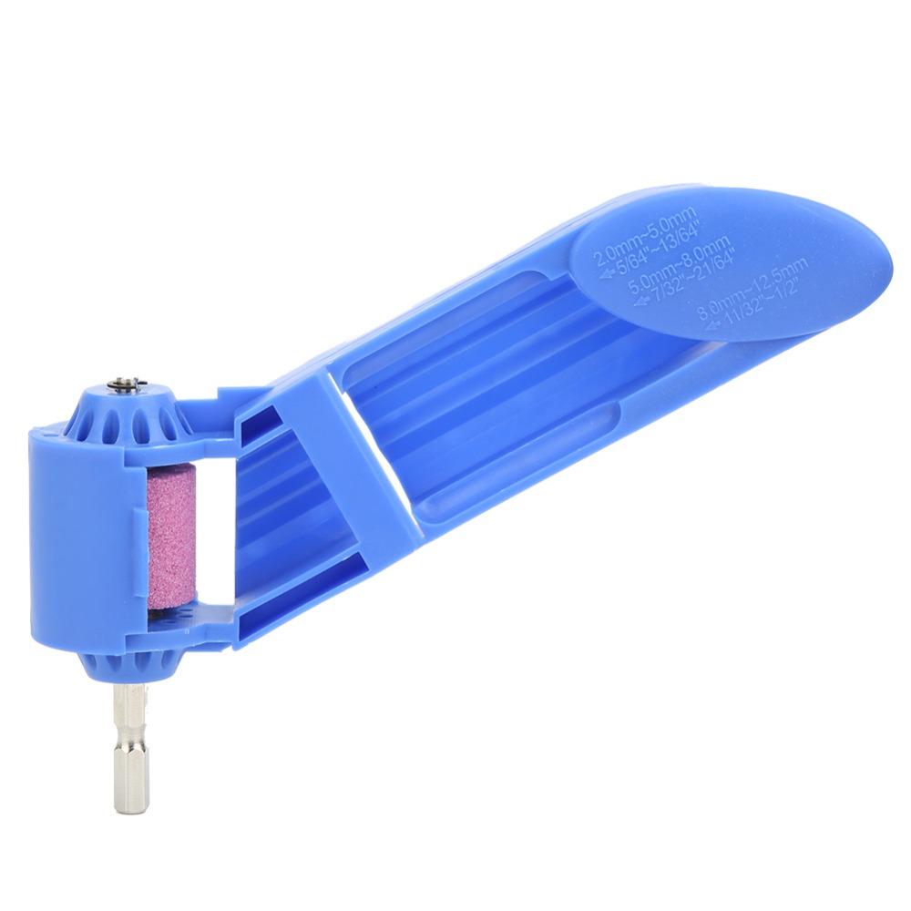 2pcs Blue /OrangeColor Portable Drill Bit Sharpener Drill Polishing