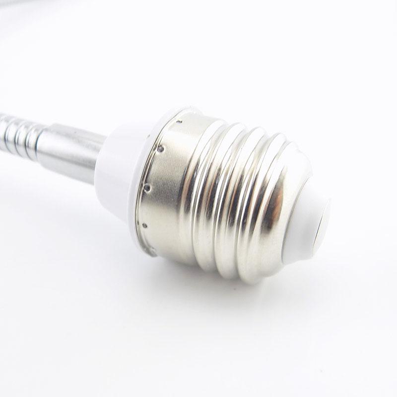 Flexible E27 to E27 LED Lamp Base Bulb Socket Extender Extension Light Holder Converter V27