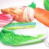 Funny Stationery Pencil Bag Cosmetic Bag Pencil Case Useful Fruit Vegetable Office School Supplies Plush Pencil Box Students Kid
