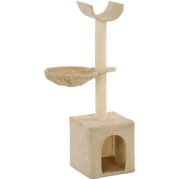 VidaXL Arbre à chat avec griffoirs en sisal 105 cm Beige