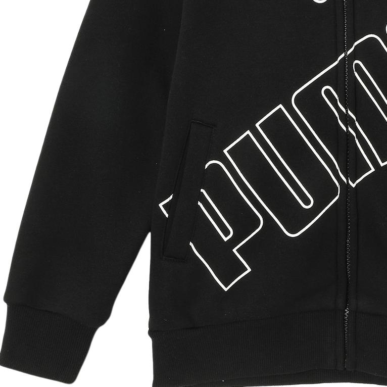 Puma Jacket Meow Fluffy Series Soft Skin-Friendly Warm Fleece Hooded Kids jackets Black 941363-01