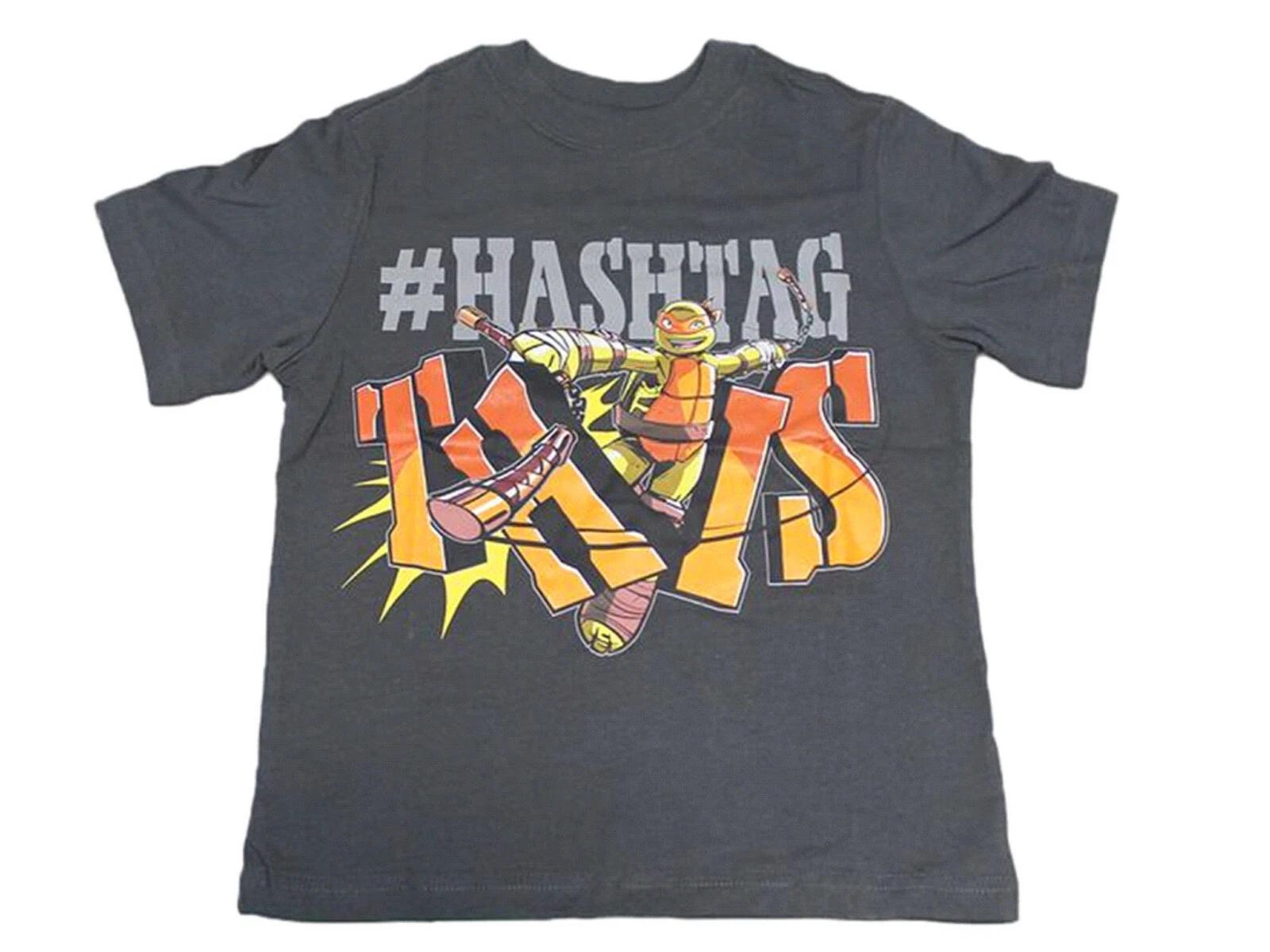 Teenage Mutant Ninja Turtles Michelangelo Boy s Youth Grey T-Shirt NWT 110