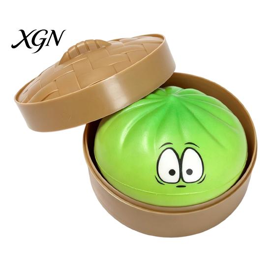 Stress Relief Toy Steamed Bun Squeeze Soft TPR Fidget Portable Fun Vent for Kids And Adults Office Desk Reliever Ball