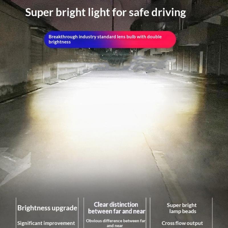 1/2Pcs 120W H4 LED Light For Motorcycle 360° Super Bright Mini Driving Light H4 H6 T19 P15D Headlight