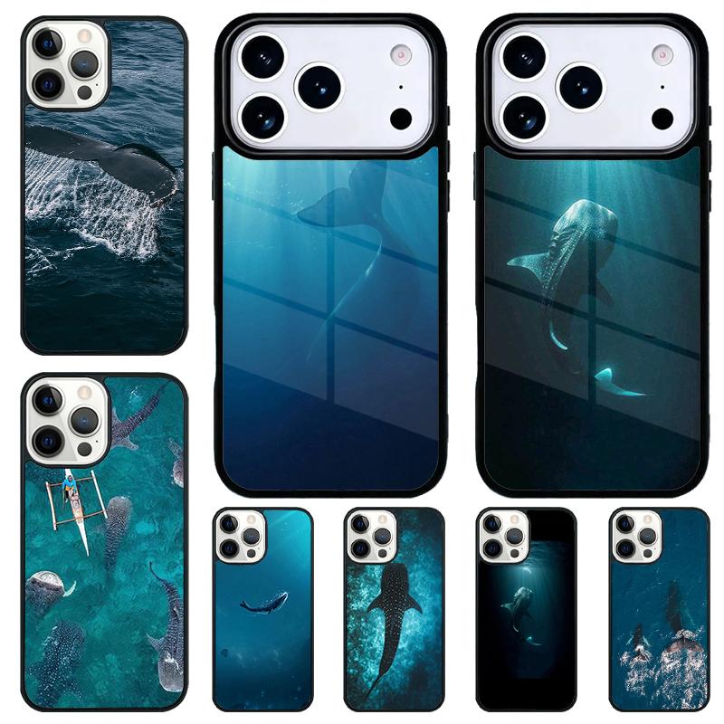 Cute Ocean Whale Fish Phone Case for iPhone 17 Air 16 15 11 12 14 13 Pro Max Shockproof Cover