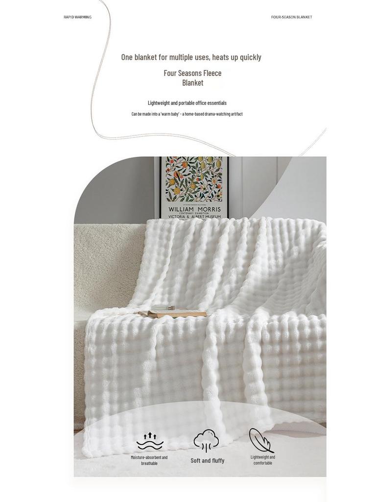 Bubble Rabbit Superweiche Flanelldecke - Nickerchen-/Sofadecke