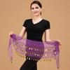 Adjustable Belly Dance Hip Scarf Gold Color Coins Dancing Waist Belt  Female Accessories