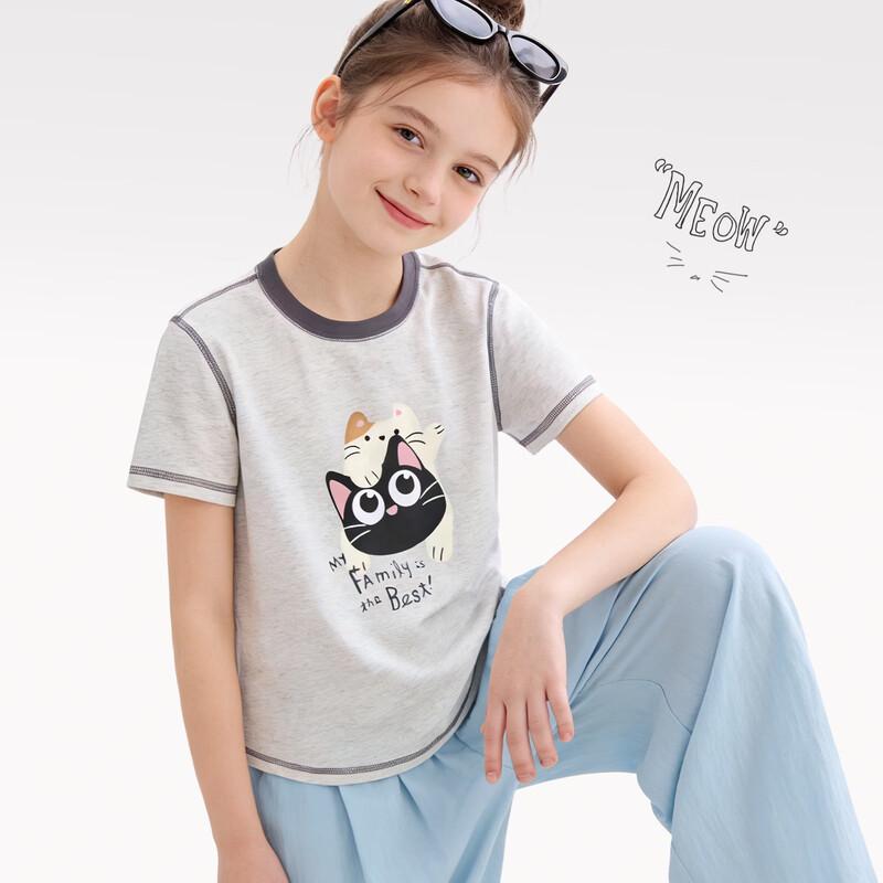 Duomiaowu Girls' Cartoon Short Sleeve T-Shirt