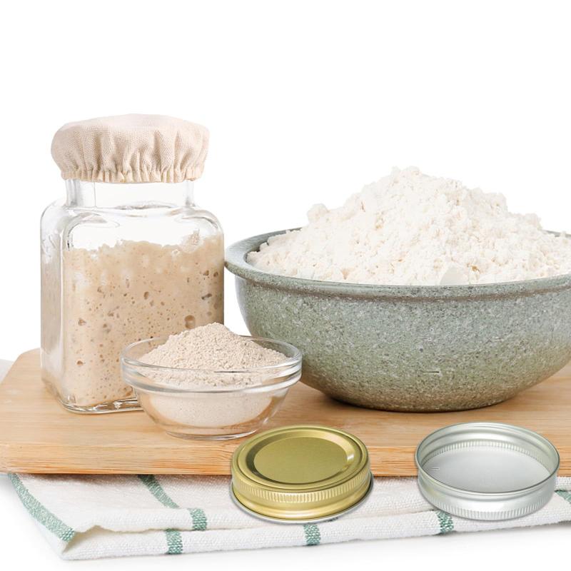 4/8Pcs Reusable Cotton Sourdough Jar Covers With Breathable Fabric Perfect For Home Baking Bread Fermentation