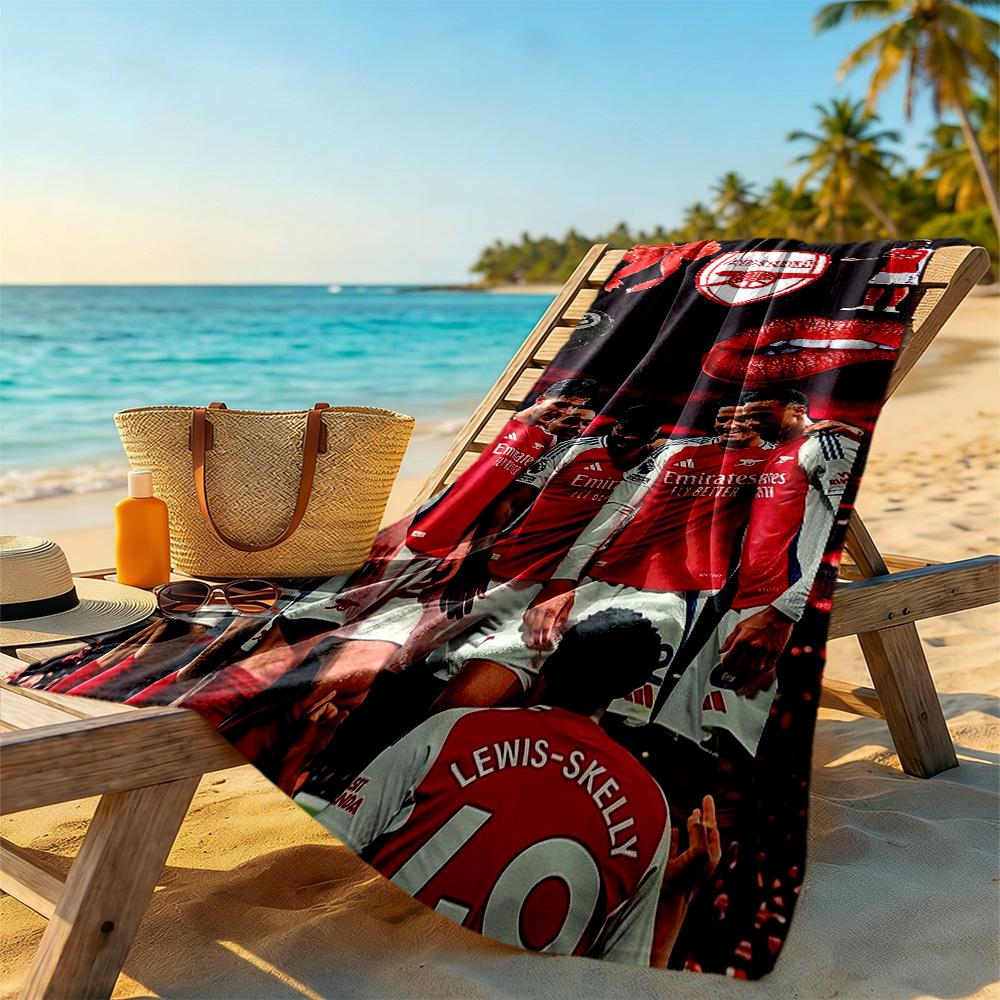 Arsenal Customize Text Beach Towel High Absorbency & Quick-Dry Portable for SwimmingBeachCamping Travel Beach AccessoriesGym