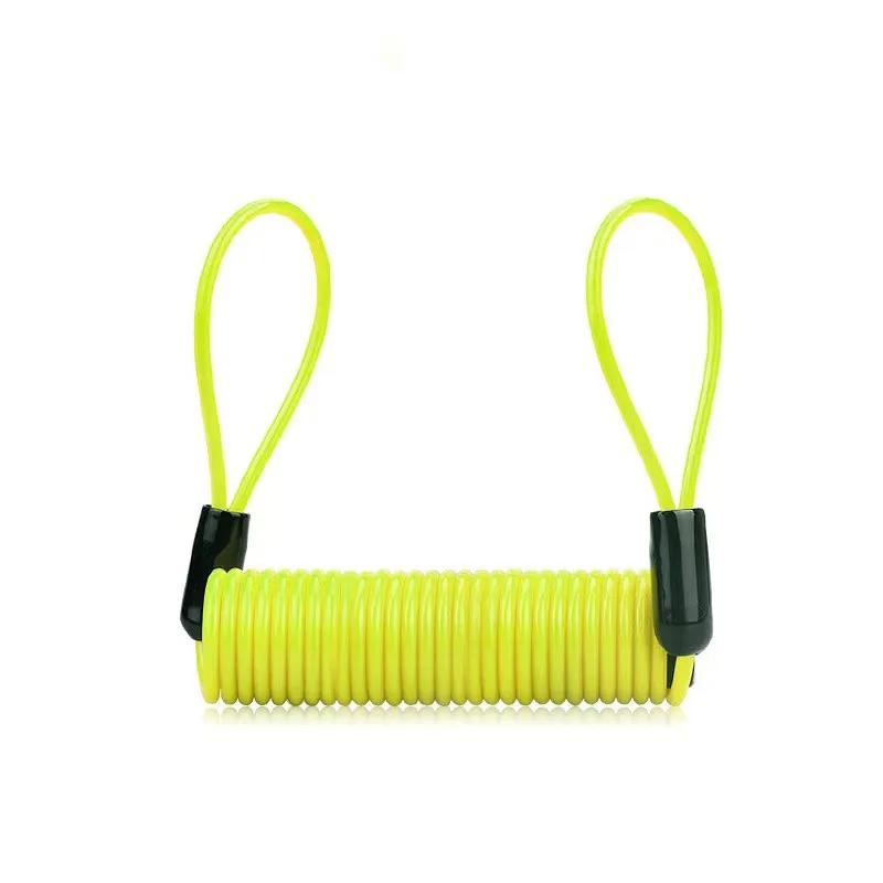 1.5m Bike Spring Cable Lock Anti Theft Rope Alarm Disc Lock For Motorcycle/Bike Scooter Security Reminder Protection Accessories