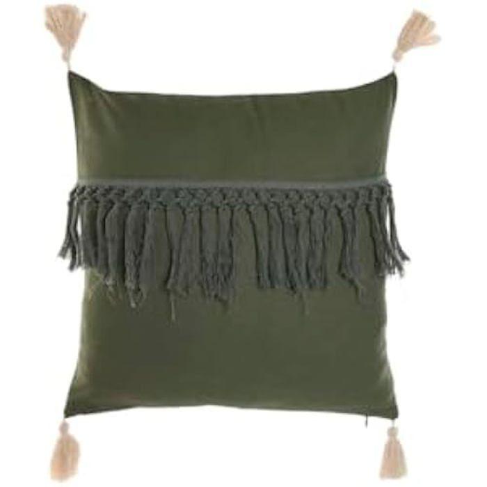 Polštář - HOME ESPRIT - Zelený - 45 x 45 cm - Vícebarevný - Současný design