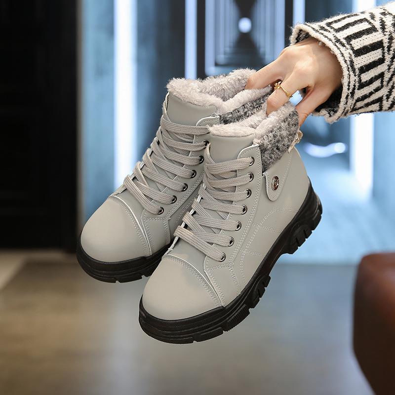 

Martin shoes women s shoes cotton shoes 2025 winter new high-top shoes women s round head thick sole velvet warm women s shoes QR168 35