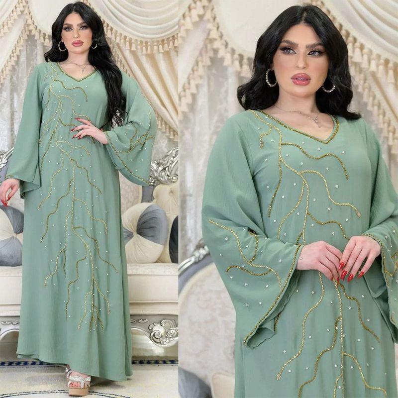 Middle East Dress Indonesian Ethnic Style Dress Hot Drilling