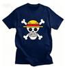 T-shirt Unisexe One Piece Monkey D Luffy Anime Japonais Été Garçon Enfants Manches Courtes Haute Qualité Vêtement Parent-Enfant