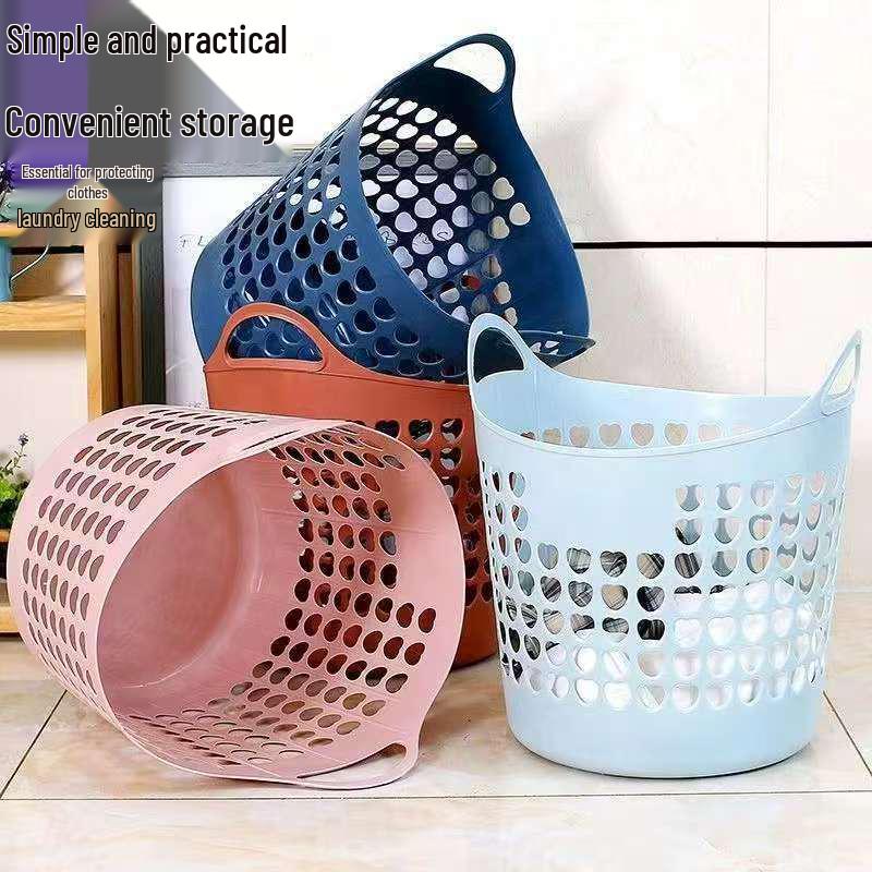 Large Bathroom Plastic Laundry Hamper for Dirty Clothes
