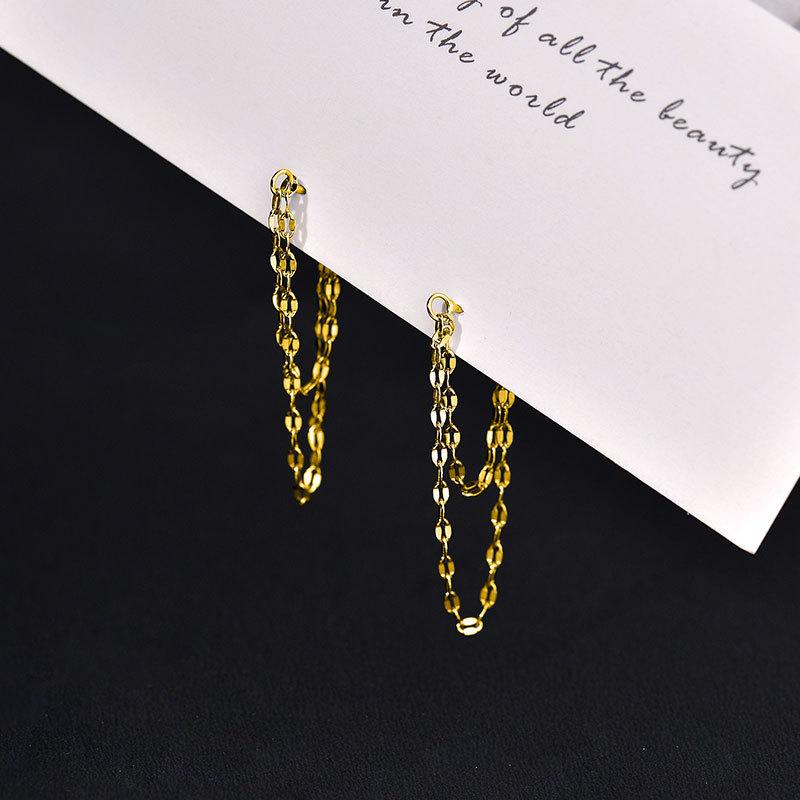 

Серьги-кисточки Lip Sheet Chain Double-layer для женщин, элегантные серьги