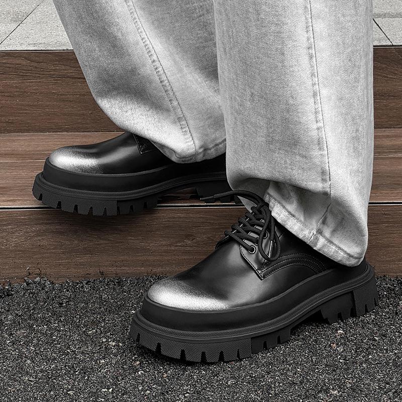 Fashion Casual Thick Soled Men's Leather Shoes Classic Comfort Style Work and Office Outdoor Fashion Street Party 38-46 Plus Size