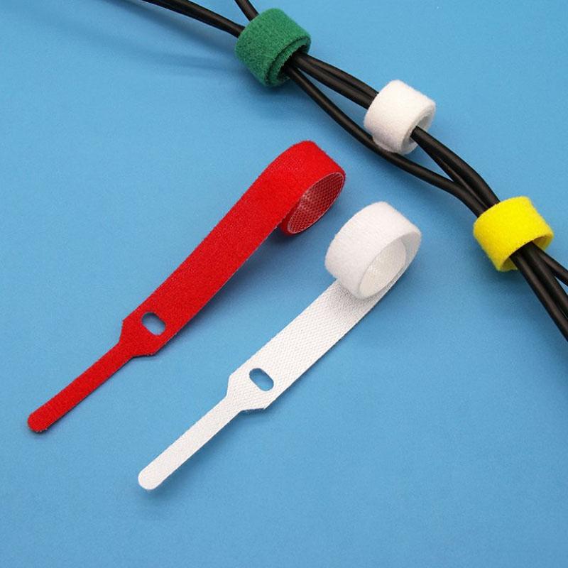 Detachable Cable Ties Colored Plastics Reusable Cable Ties Nylon Loop Wrap Zip Ttype Cable Tie Wire Bandage Tie