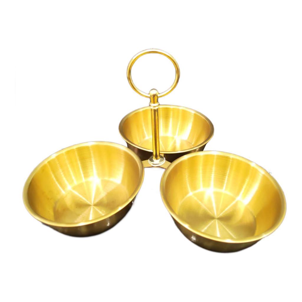 Servírovací mísy Sada Stojan na svačinu s miskami Nerezový servírovací stojan na koření 3