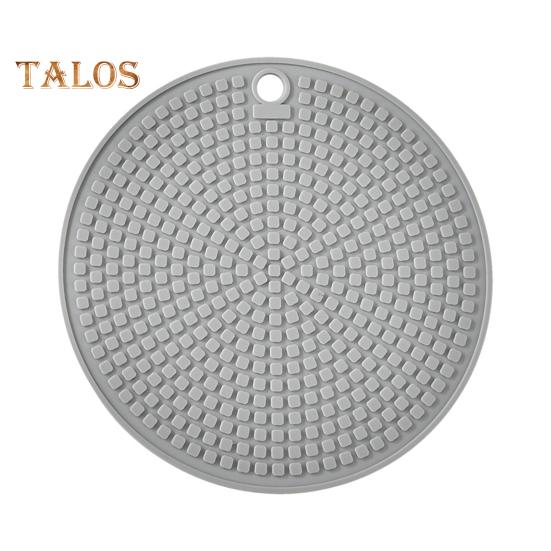 

Коврик для столового стола, нескользящий, хорошая теплоизоляция, мягкий, полезный, круглый коврик для обеденного стола INS, кухонные аксессуары серый