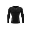 Men's Compression Long Sleeve T-Shirt, Quick-Dry Athletic Workout Top With Reflective Stripes