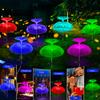 Luzes Solares de Caminho Duplas de Água-viva Decoração de Jardim LED Poste de Luz Impermeável para Exterior Quintal Gramado Pátio Lâmpada Solar para Gramado