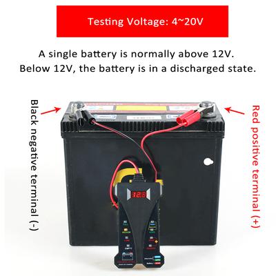 Tester autobaterií, 12V digitální voltmetr baterií a analyzátor systému nabíjení pro motocykl