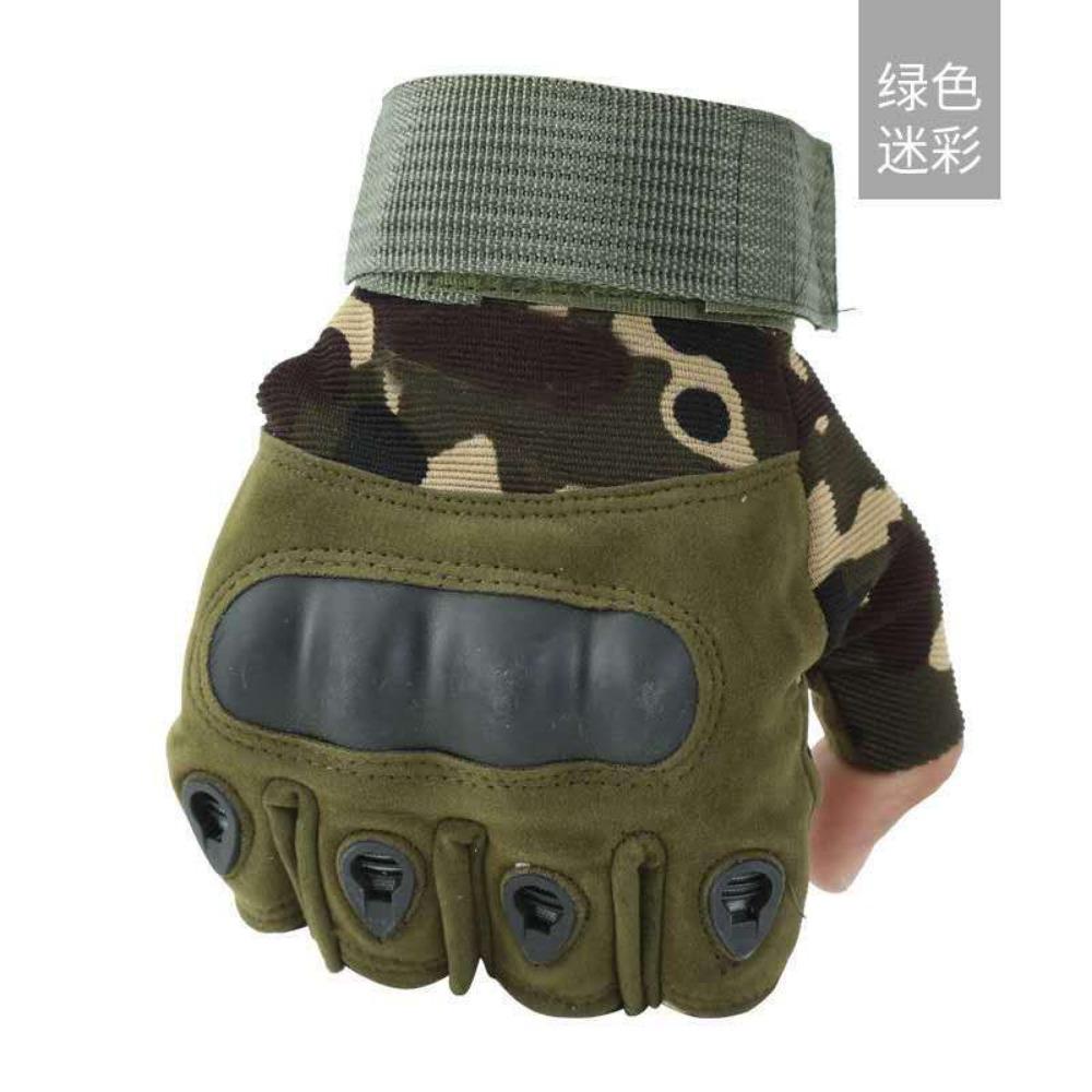Luvas Táticas Pretas Outdoor Britânicas para Equitação Fãs Militares Anti-Corte Desempenho em Campo Esportes Fitness Luvas de Meio Dedo com Casca Dura