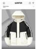 Winter Windproof Unisex Down Jacket - MLB & NY Collaboration, 90% White Duck Down, Color Block, Men's Trendy Coat