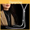 Schicke U-Form Kristall Pullover Schmuck Halskette Für Damen In Modischen Farben Und Längen