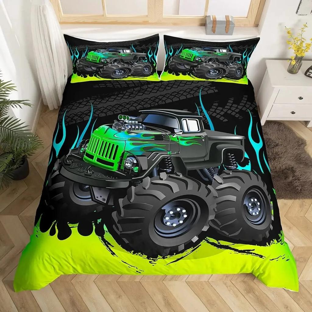 Set Copripiumino Jeep 4X4 Un Clic Ripittura Mai Fermarsi Avventura Off-Road Set Biancheria da Letto Automobili Set Biancheria da Letto Auto Sportive