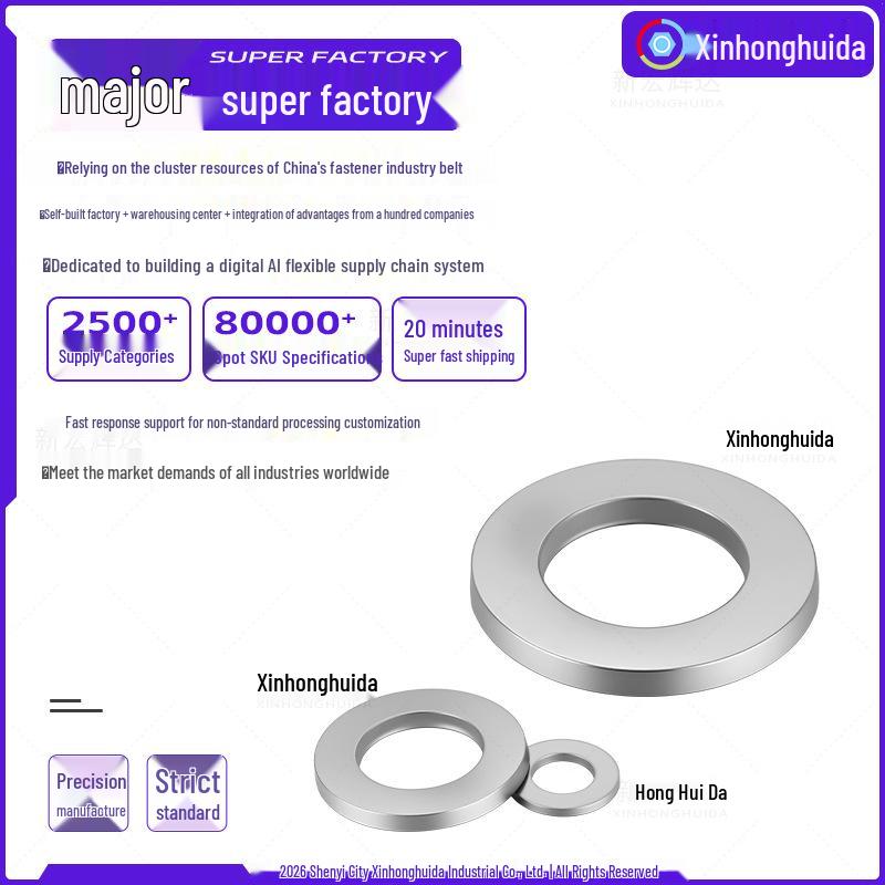 

2205 Duplex Stainless Steel Flat Washer M8/M16 – Gasket Shim Spacer Screw Washer M8*16*1.5 [2205 Flat Washer]