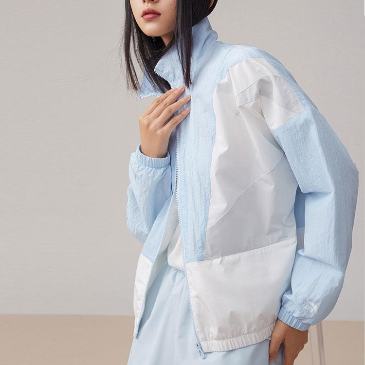 Anta Life Series SS22 Color Block Windbreaker Jacket Women Jacket Cloud-Blue 162238609-1