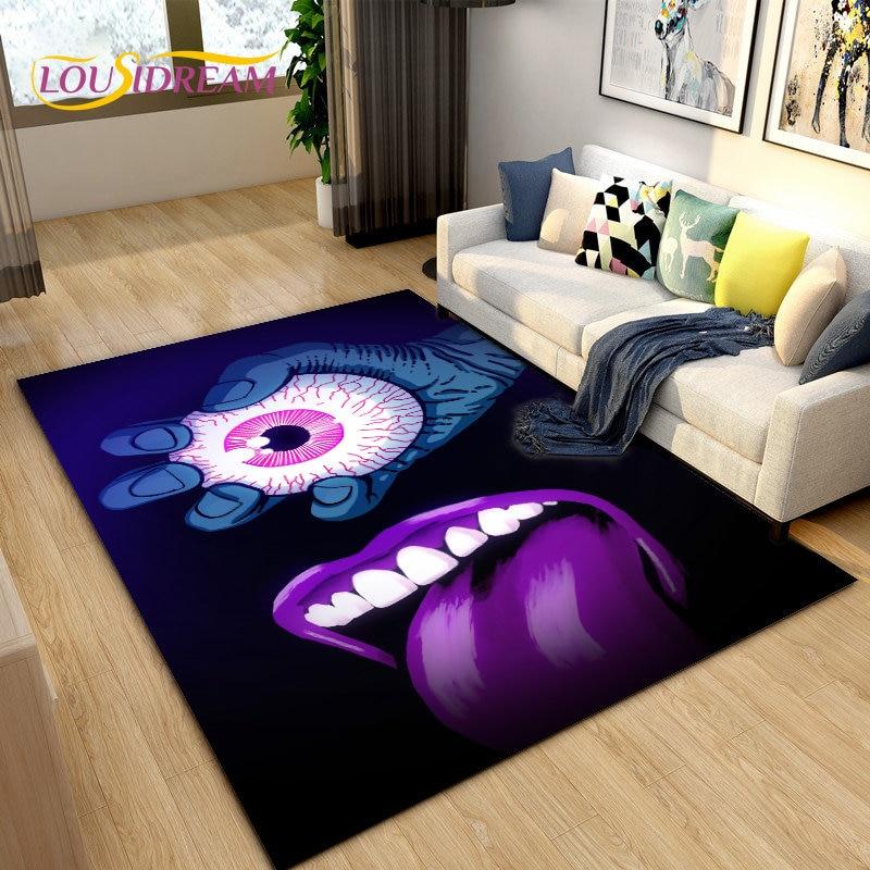 Teppich mit Baum des Lebens, böser Blick, Hamsa-Palme, Mandala-Teppich, Teppich für Wohnzimmer-Dekoration, Kinder spielen, Krabbeln, rutschfeste Bodenmatte