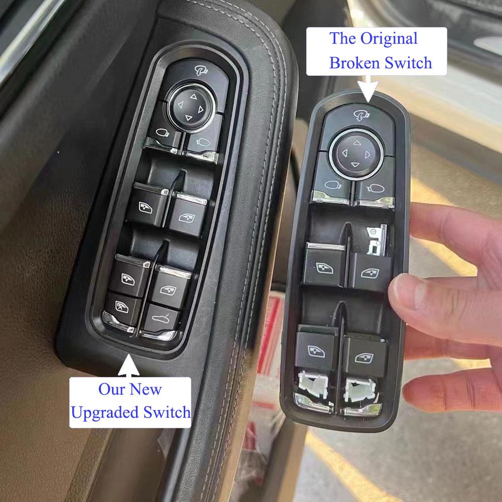 Comutator geam electric principal Buton de control pe partea pasagerului șoferului pentru Porsche Cayenne Panamera Macan